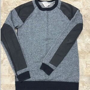 rag & bone Men's Gray and Black Crewneck Sweater